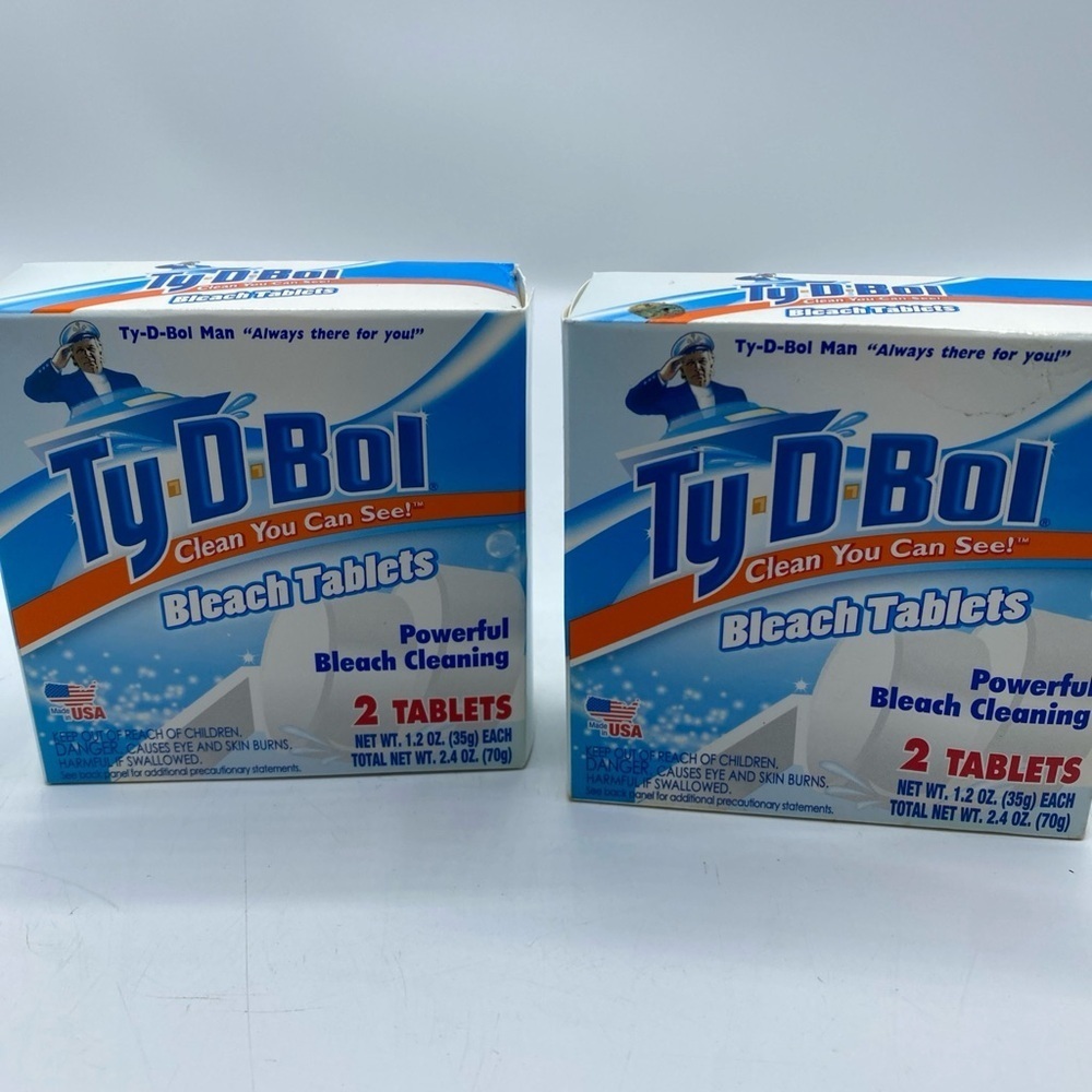 Ty-D-Bol Bleach Tablet Vintage Ty-D-Bol Bleach Tablets 393104 2 Boxes 4 Tablets